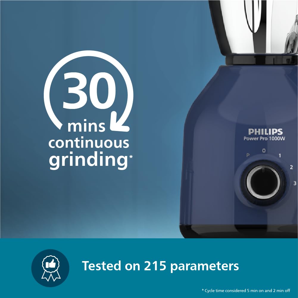 Philips HL7713/01 1000 W PowerPro Motor Mixer Grinder 3 Jars